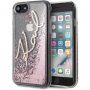 Karl Lagerfeld Signature Glitter etui dla iPhone 7 / 8 / SE (2020/2022) - różowo-złoty
