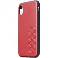Audi oryginalne etui ze skóry PU dla iPhone X / XS - czerwony