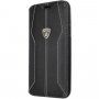 Lamborghini Huracan oryginalny pokrowiec skórzany dla iPhone 11 Pro - czarne
