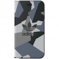 Adidas oryginalny pokrowiec flip ze wzorem geometrycznym dla iPhone 7 / 8 / SE (2020/2022) - szare
