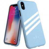 Adidas oryginalne etui z powierzchnią tekstylną dla iPhone X / XS - jasnoniebieskie