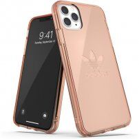 Adidas oryginalne etui przezroczyste z logo dla iPhone 11 Pro Max - różowo-złoty