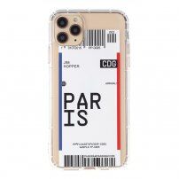 Etui z miękkiego plastiku ze wzorem biletu dla iPhone 11 Pro Max - Paryż