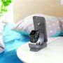 Elegancki stojak aluminiowy / stacja dokująca dla Apple Watch / iPhone - srebrny