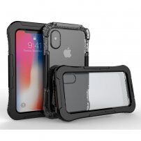Wodoszczelny i bardzo odporny pokrowiec dla iPhone X / XS - czarne