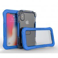 Wodoszczelny i bardzo odporny pokrowiec dla iPhone X / XS - niebieskie