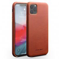 Qialino etui skórzane dla iPhone 11 Pro - brązowe