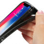 BENKS plastikowe etui odporne na upadki ze wzorem diamentowym dla iPhone XS / iPhone X – czarne