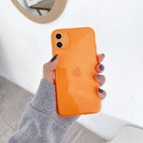 Etui neonowe z miękkiego plastiku dla iPhone 11 - pomarańczowe