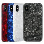 BENKS plastikowe etui odporne na upadki ze wzorem diamentowym dla iPhone XS / iPhone X – czarne