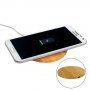 Luksusowa Qi ładowarka bezprzewodowa z drewna bambusowego dla iPhone / 8 / 8 Plus - okrągła
