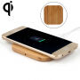 Luksusowa Qi ładowarka bezprzewodowa z drewna bambusowego dla iPhone / 8 / 8 Plus - kwadratowa