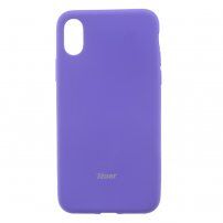 Roar etui matowe z miękkiego plastiku dla iPhone X / XS - fioletowy