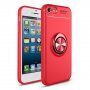 Etui z metalową podstawką pasującą do uchwytów magnetycznych na iPhone 5 / 5S / SE (2016) - czerwony