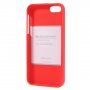 Mercury Goospery etui matowe z miękkiego plastiku iPhone 5 / 5S / SE (2016) - czerwony