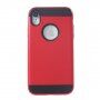 Etui ze szlifowaną teksturą dla iPhone XR - czerwony