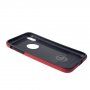 Etui ze szlifowaną teksturą dla iPhone XR - czerwony