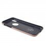 Etui ze szlifowaną teksturą dla iPhone XR - różowo-złoty
