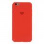 Etui silikonowe z serduszkiem dla iPhone 6 / 6S - czerwony