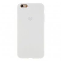 Etui silikonowe z serduszkiem dla iPhone 6 / 6S - biały