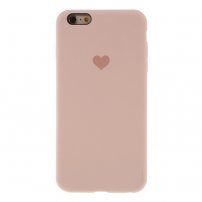Etui silikonowe z serduszkiem dla iPhone 6 / 6S - różowy