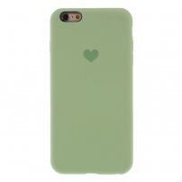Etui silikonowe z serduszkiem dla iPhone 6 / 6S - zielone