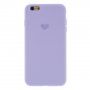 Etui silikonowe z serduszkiem dla iPhone 6 / 6S - liliowy