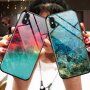 Etui ze szklaną częścią tylną dla iPhone X / XS - kolorowa mgła