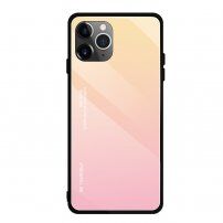 Etui ze szklaną częścią tylną dla iPhone 11 Pro - różowo-złoty