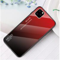 Etui ze szklaną częścią tylną dla iPhone 11 Pro Max - czerwony