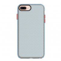Etui przezroczyste ze strukturą plastra miodu dla iPhone 6 Plus / 6S Plus / 7 Plus / 8 Plus - niebieskie