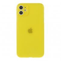 Ultra cienkie etui matowe z twardego plastiku dla iPhone 11 - żółte