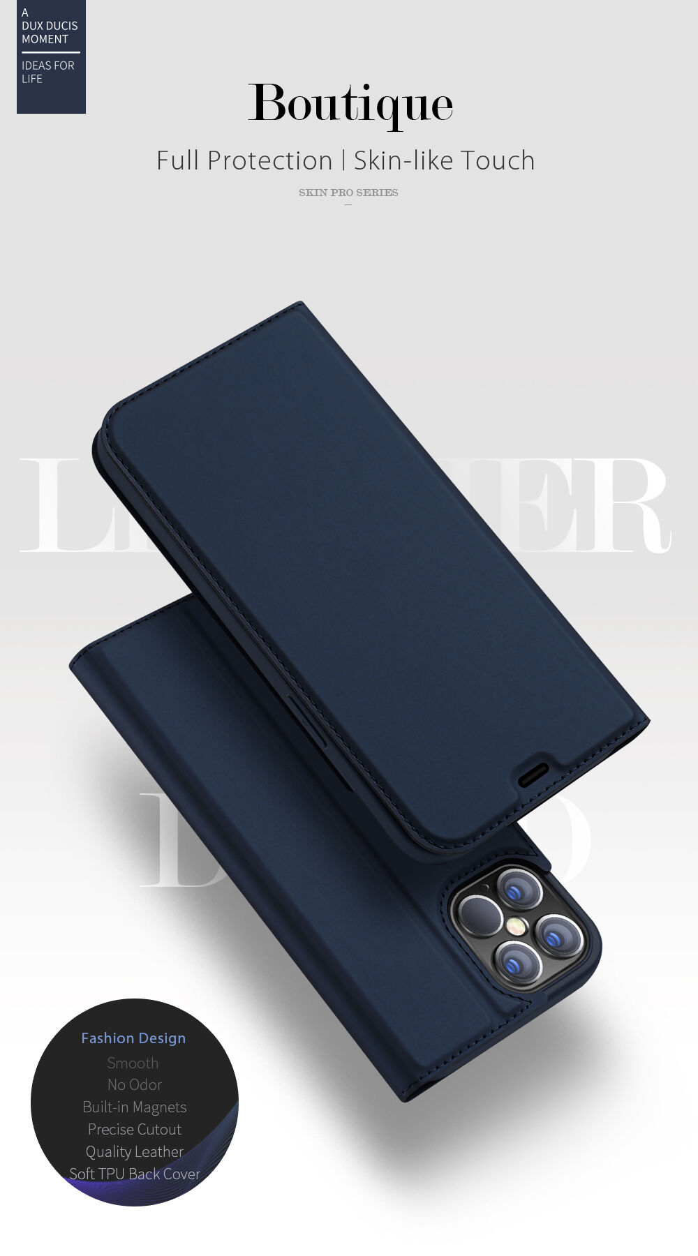 DUX DUCIS pokrowiec flip dla iPhone 12 Pro Max - czarne