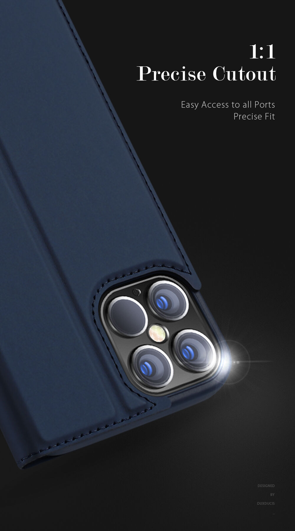 DUX DUCIS pokrowiec flip dla iPhone 12 Pro Max - czarne