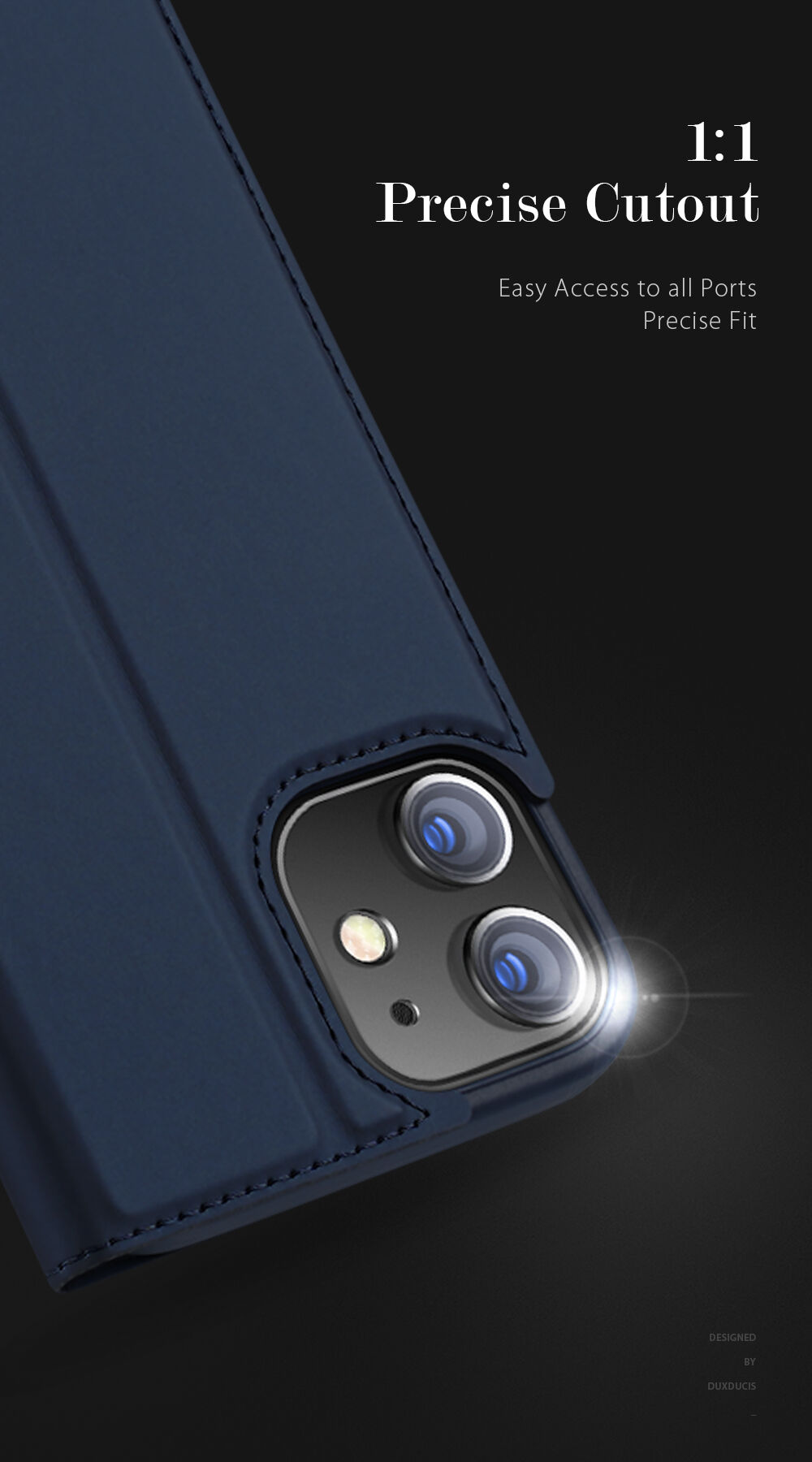 DUX DUCIS pokrowiec flip dla iPhone 12 mini - czarne