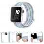 Pasek nylonowy w paski dla Apple Watch Ultra 49mm / 46mm / 45mm / 44mm / 42mm - niebiesko-zielony