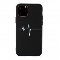 Etui krzywa EKG z miękkiego plastiku dla iPhone 11 Pro Max - czarny