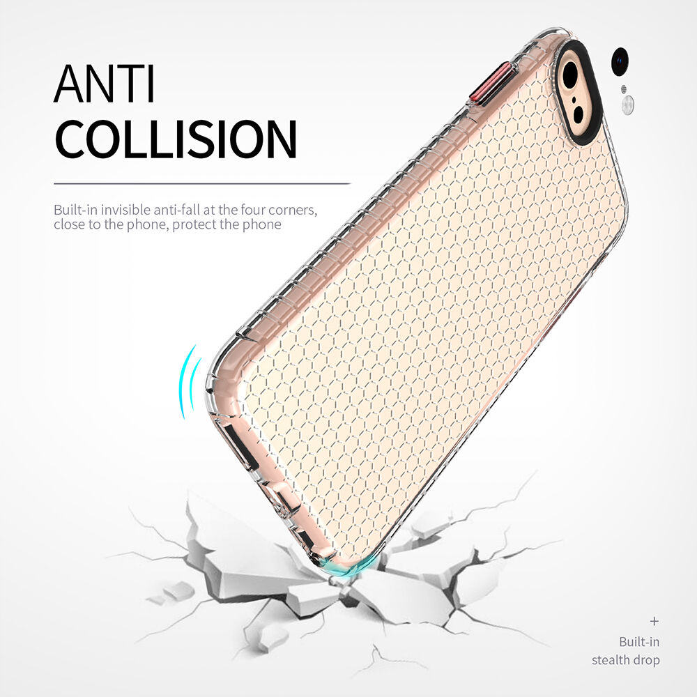 Etui przezroczyste ze strukturą plastra miodu dla iPhone 6 / 6S / 7 / 8 - przezroczyste