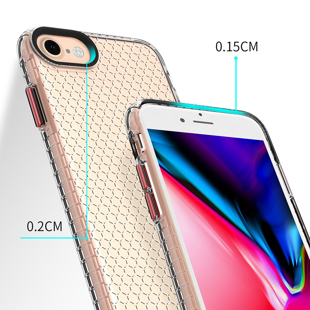 Etui przezroczyste ze strukturą plastra miodu dla iPhone 6 / 6S / 7 / 8 - przezroczyste