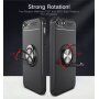 Etui z metalową podstawką pasującą do uchwytów magnetycznych na iPhone 5 / 5S / SE (2016) - czarno-niebieskie