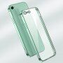 Etui przezroczyste z metalizowaną krawędzią dla iPhone 7 / 8 / SE (2020/2022) - czarny