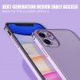Etui przezroczyste z metalizowaną krawędzią dla iPhone 7 / 8 / SE (2020/2022) - czarny