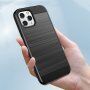 Odporne etui dla iPhone 12 Pro Max - tekstura szlifowana - różowy