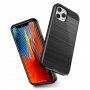 Odporne etui dla iPhone 12 Pro Max - tekstura szlifowana - czarny