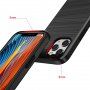 Odporne etui dla iPhone 12 Pro Max - tekstura szlifowana - czarny