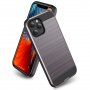 Odporne etui dla iPhone 12 Pro Max - tekstura szlifowana - szary