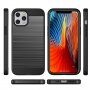 Odporne etui dla iPhone 12 Pro Max - tekstura szlifowana - srebrny