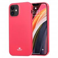 Goospery etui błyszczący z miękkiego plastiku dla iPhone 12 mini - fuksjowy