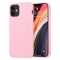 Goospery etui błyszczący z miękkiego plastiku dla iPhone 12 mini - jasnoróżowe