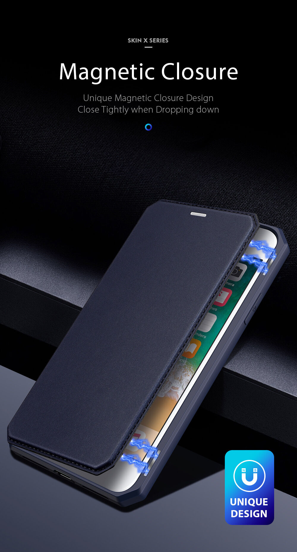 Dux Ducis pokrowiec portfelowy dla iPhone 7 / 8 / SE (2020/2022) - czarne